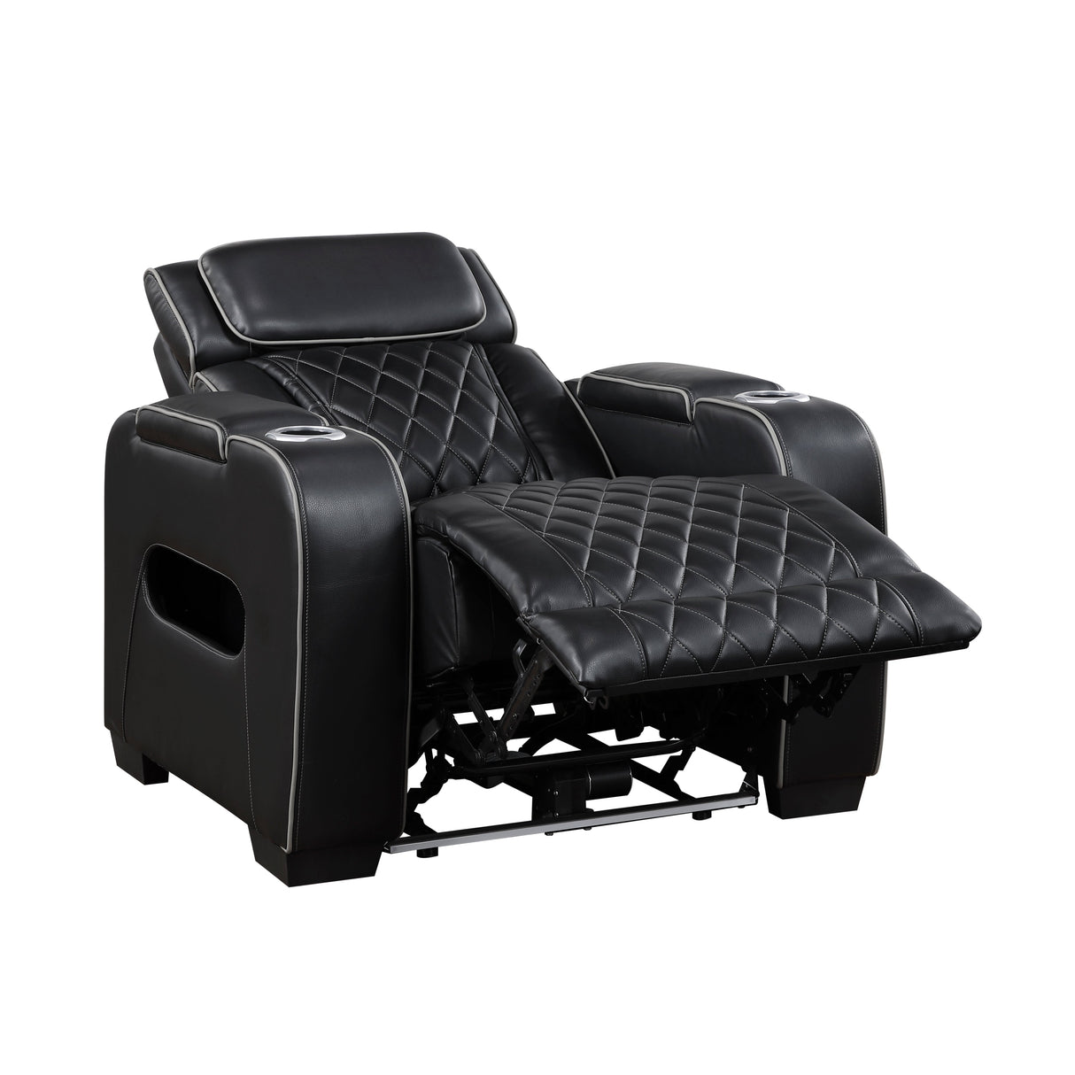 Fairway Black Power Reclining Chair by Homelegance at Eve Furniture