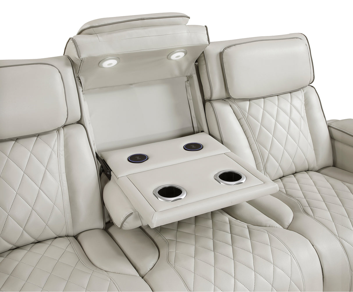 Fairway Taupe Power Double Reclining Living Room Set by Homelegance at Eve Furniture