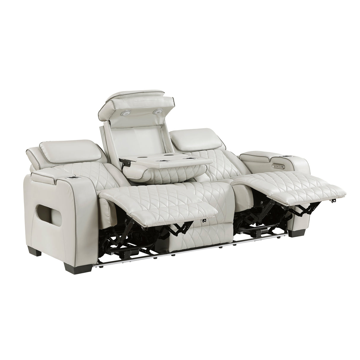 Fairway Taupe Power Double Reclining Sofa by Homelegance at Eve Furniture