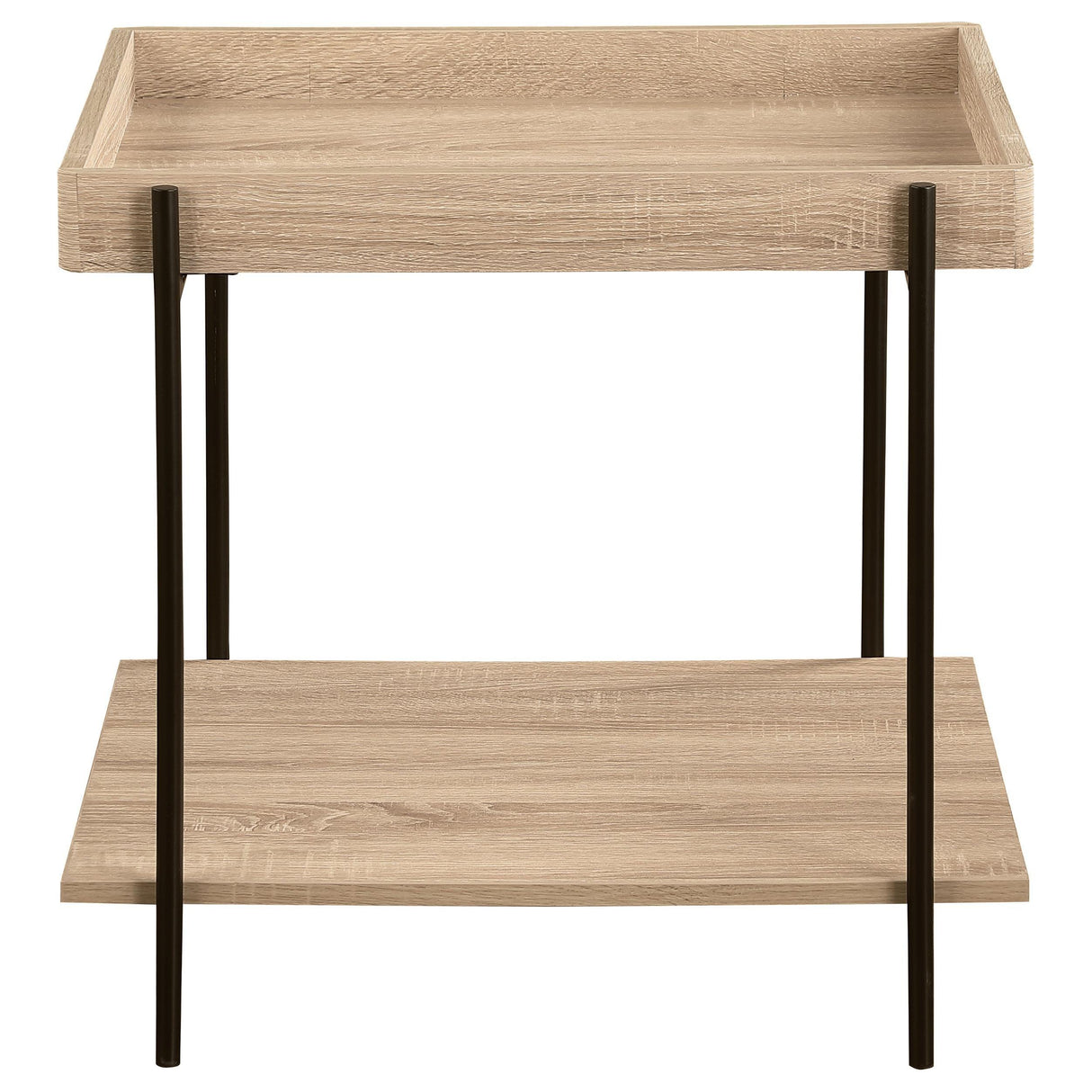 Fallon Light Brown Square Engineered Wood End Table by Coaster at Eve Furniture