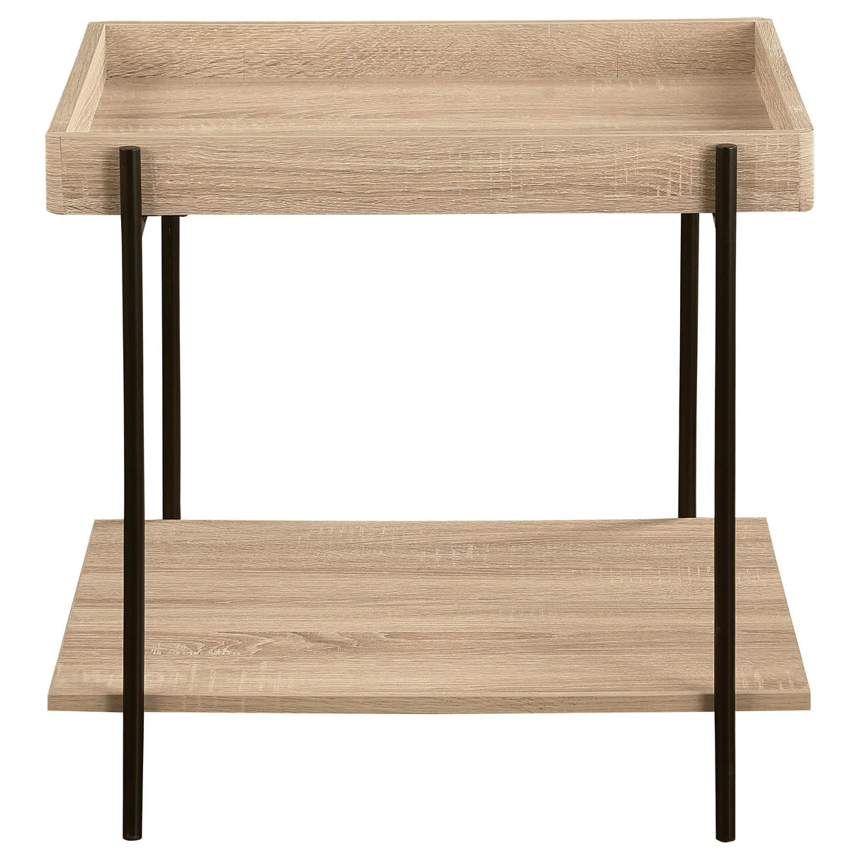 Fallon Light Brown Square Engineered Wood End Table by Coaster at Eve Furniture