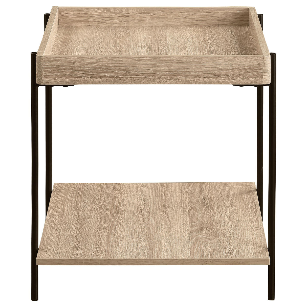 Fallon Light Brown Square Engineered Wood End Table by Coaster at Eve Furniture
