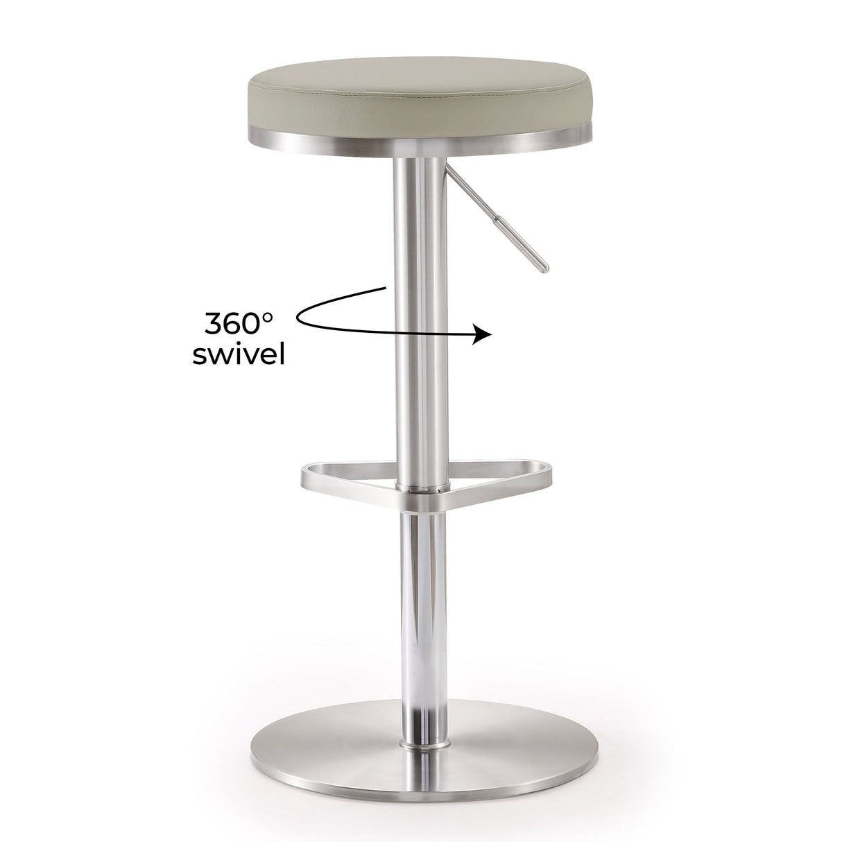 Fano Performance Vegan Leather Adjustable Barstool by TOV Furniture at Eve Furniture