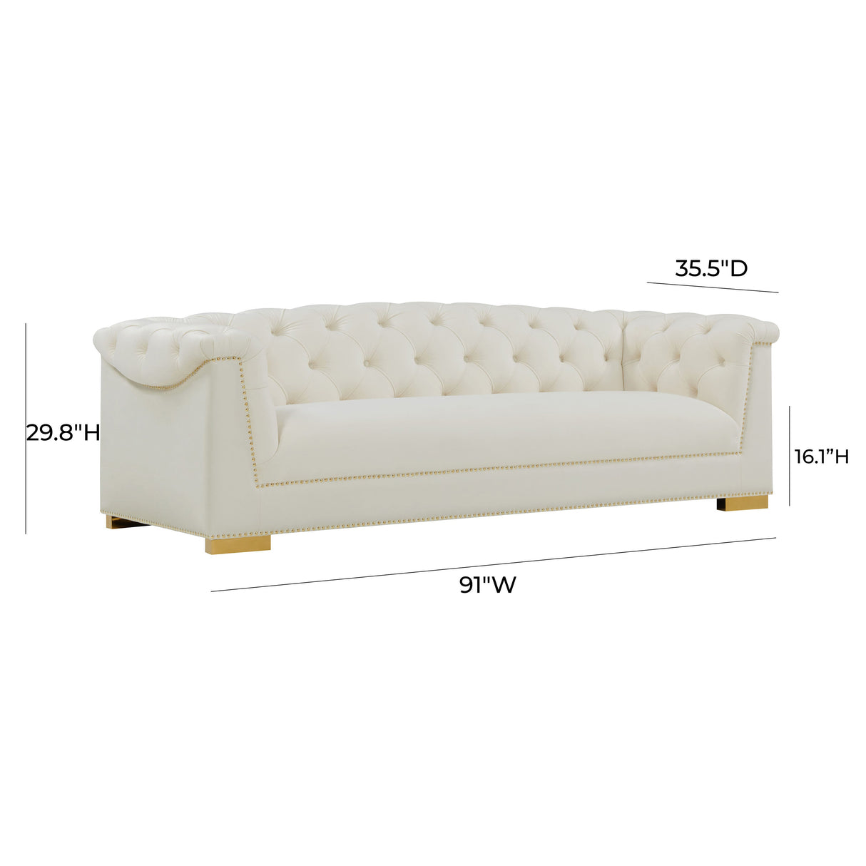 Farah Velvet Sofa by TOV Furniture at Eve Furniture