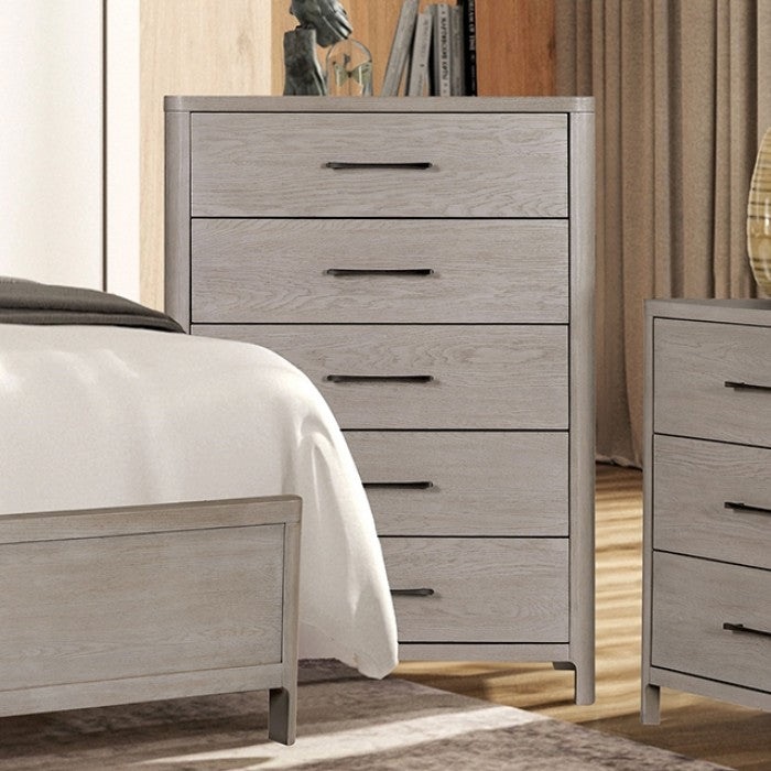 Fareham Oak 5-Piece Queen Bedroom Set by Furniture of America at Eve Furniture