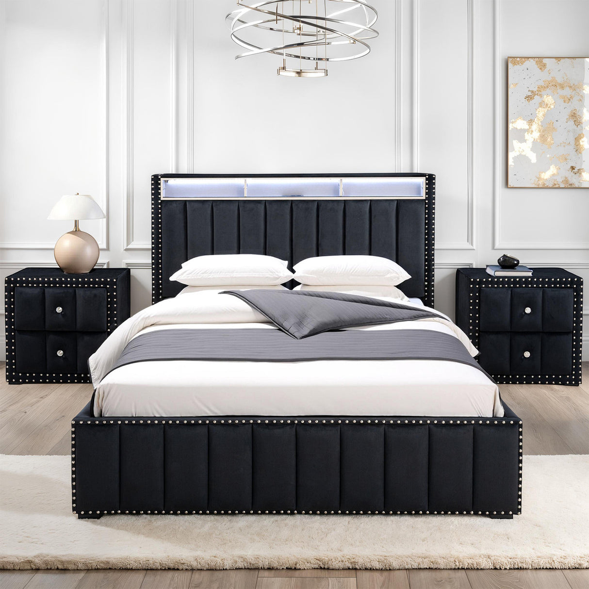 Farese Black Queen Bedroom Set by Furniture of America at Eve Furniture