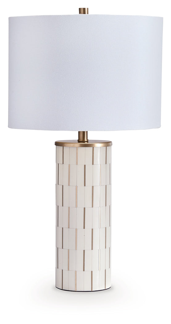 Faridworth White/Gold Finish Table Lamp by Ashley at Eve Furniture