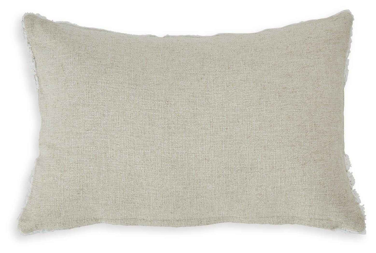 Farissen White/Tan Pillow by Ashley at Eve Furniture