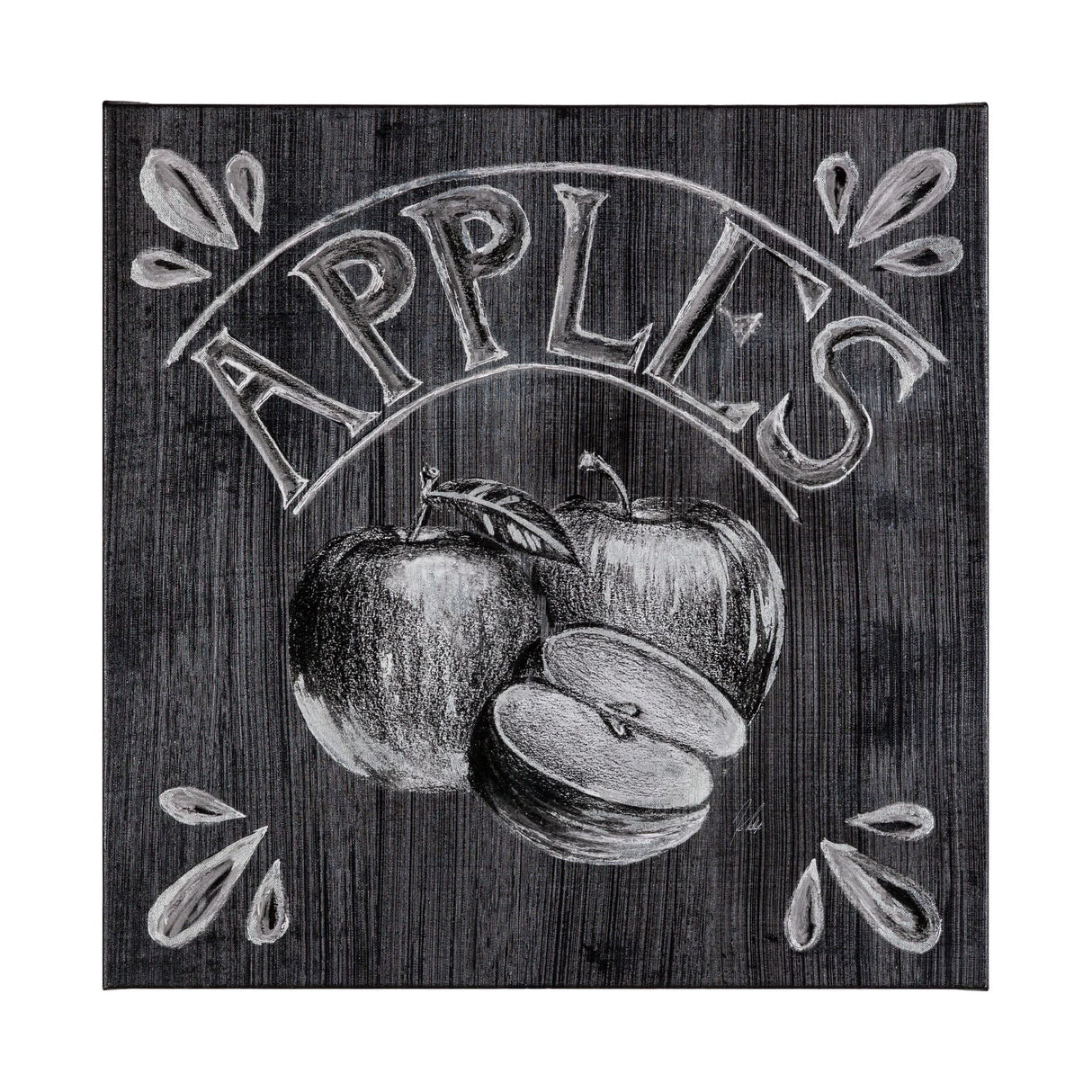 Farm Fresh Apples by Mercana Studio a Hand Embellished Textured Canvas by Mercana at Eve Furniture