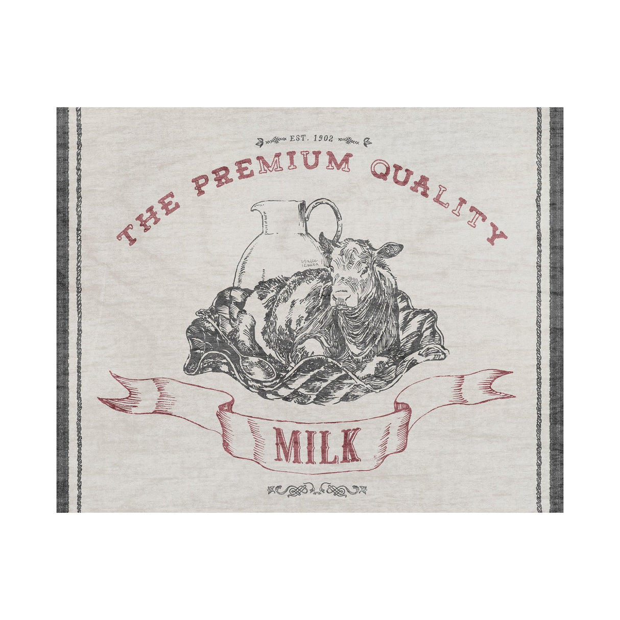 Farm Fresh I by Halle Rakka a Hand Embellished Textured Canvas by Mercana at Eve Furniture