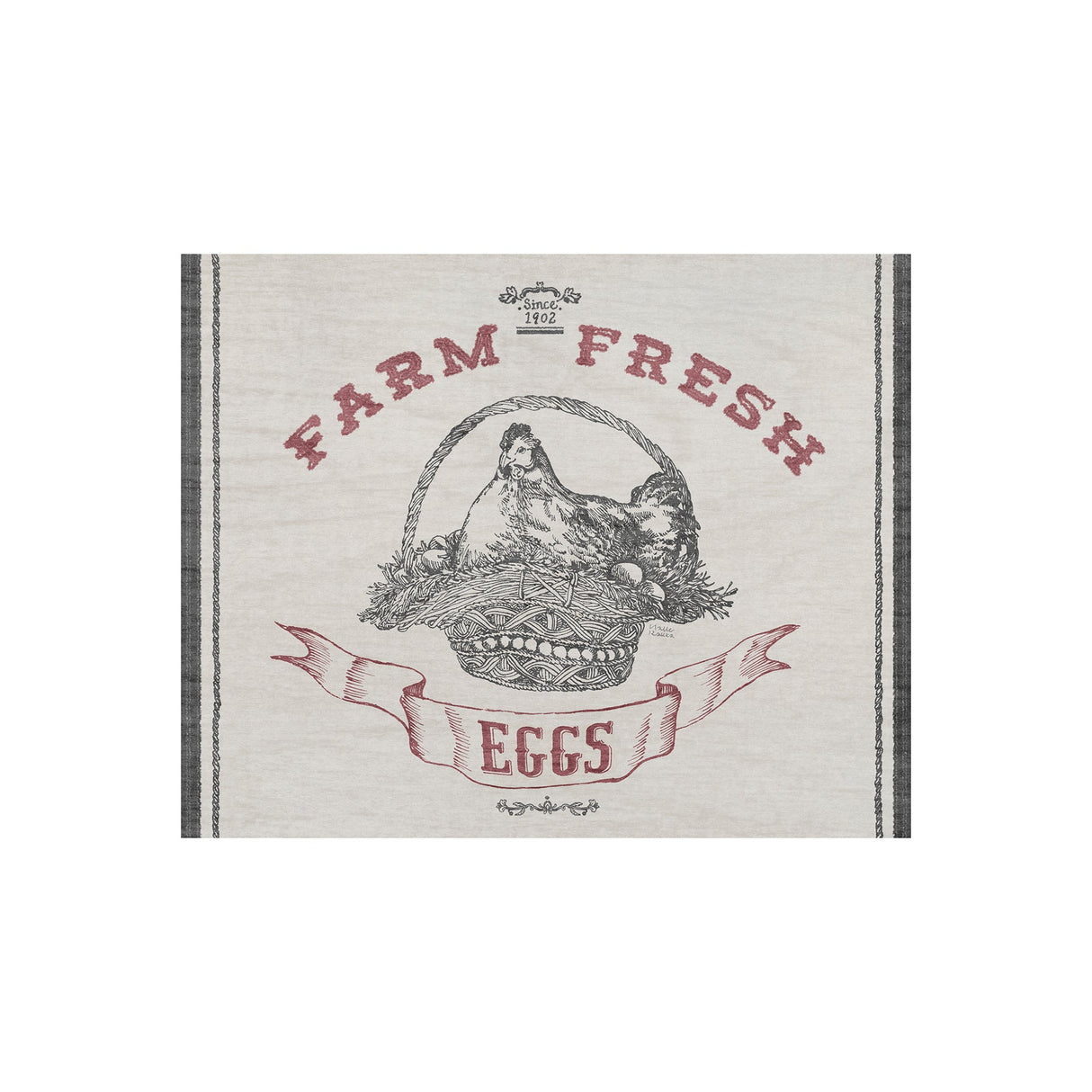 Farm Fresh II by Halle Rakka a Hand Embellished Textured Canvas by Mercana at Eve Furniture