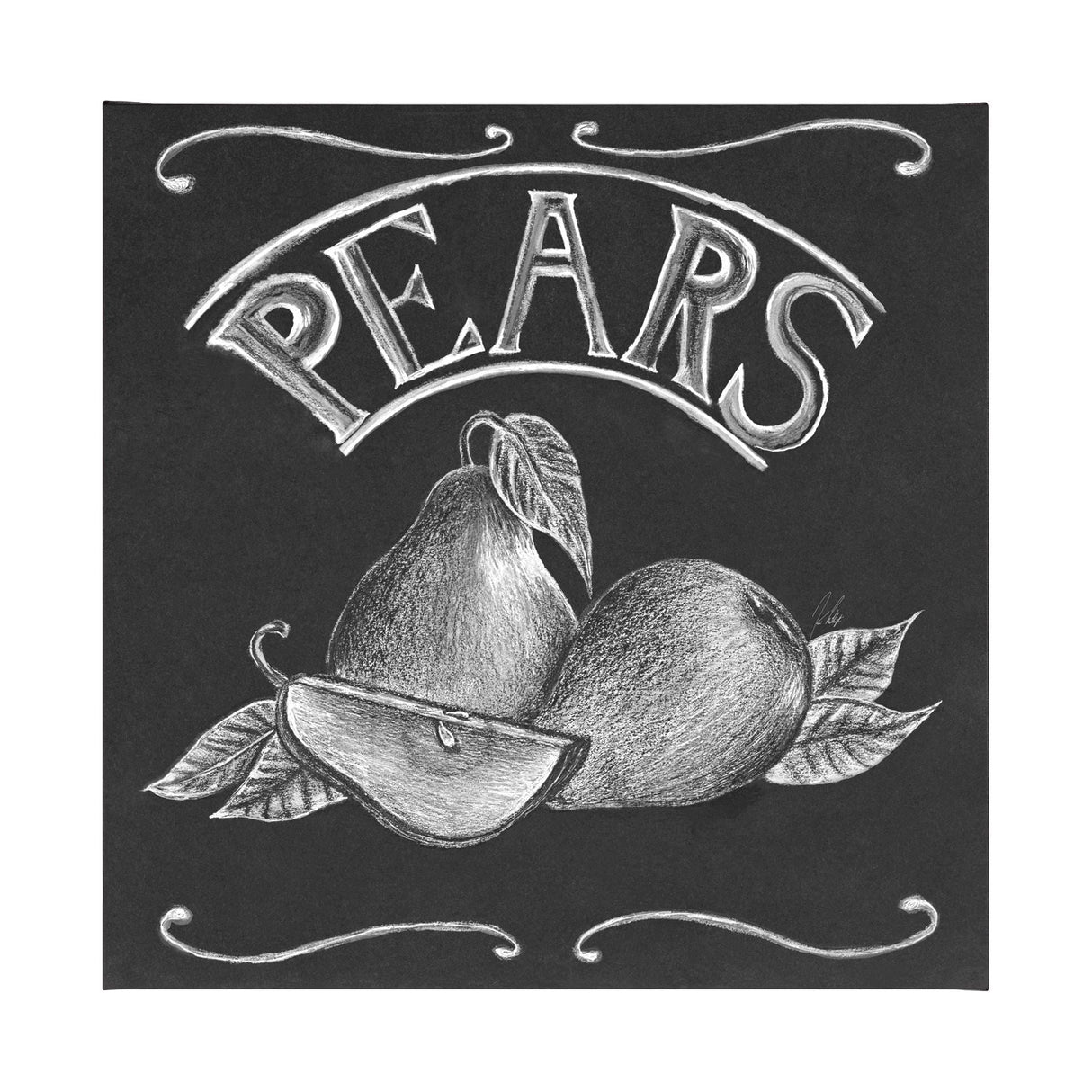 Farm Fresh Pears by Mercana Studio a Hand Embellished Textured Canvas by Mercana at Eve Furniture