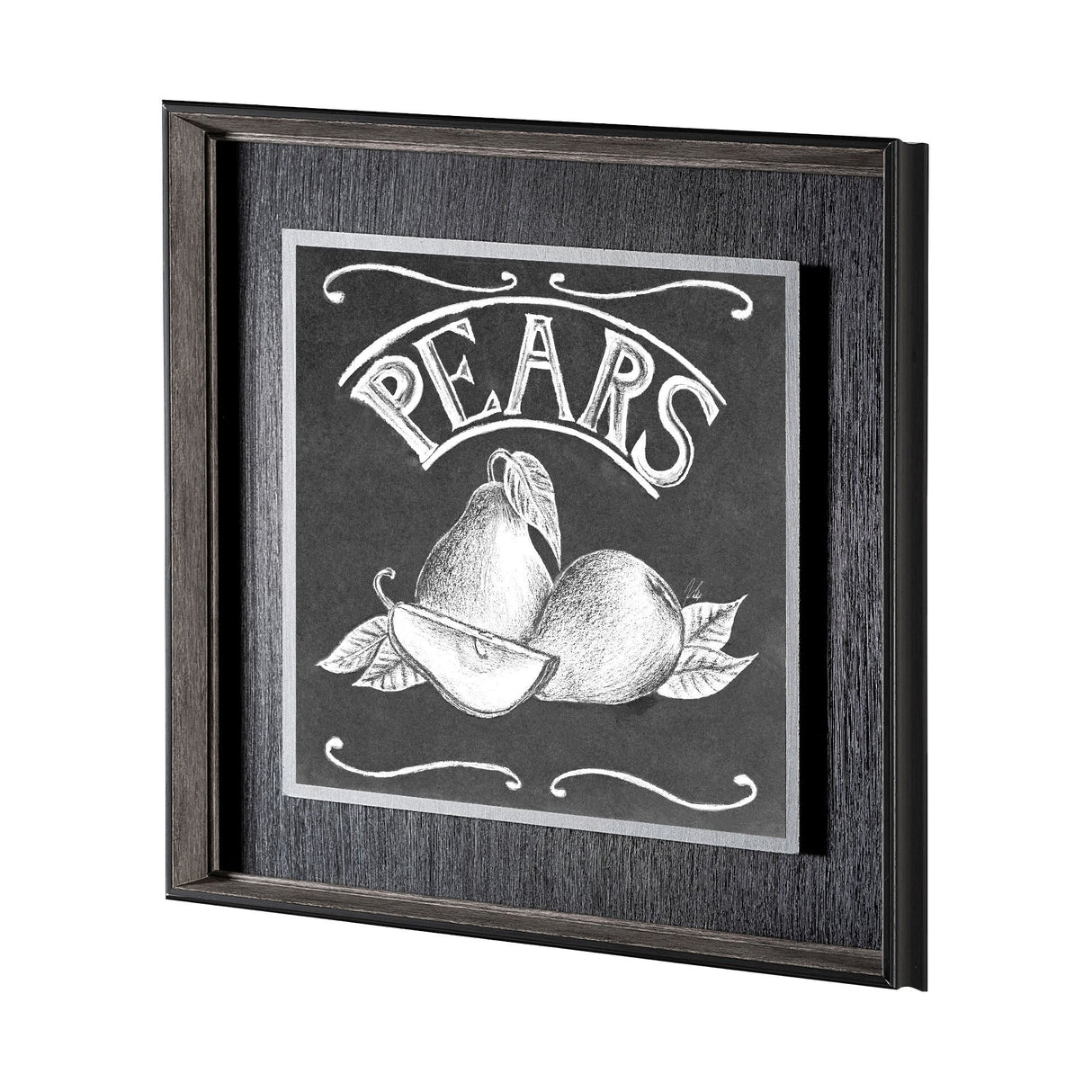 Farm Fresh Pears by Mercana Studio a Hand Embellished Textured Framed Art Print by Mercana at Eve Furniture