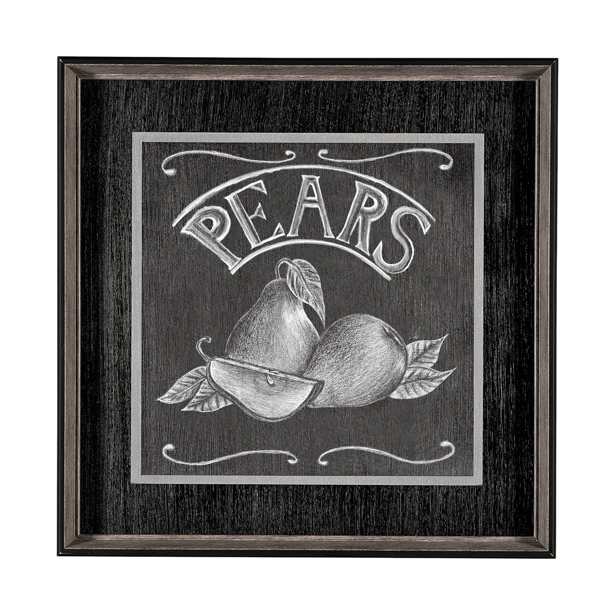 Farm Fresh Pears by Mercana Studio a Hand Embellished Textured Framed Art Print by Mercana at Eve Furniture