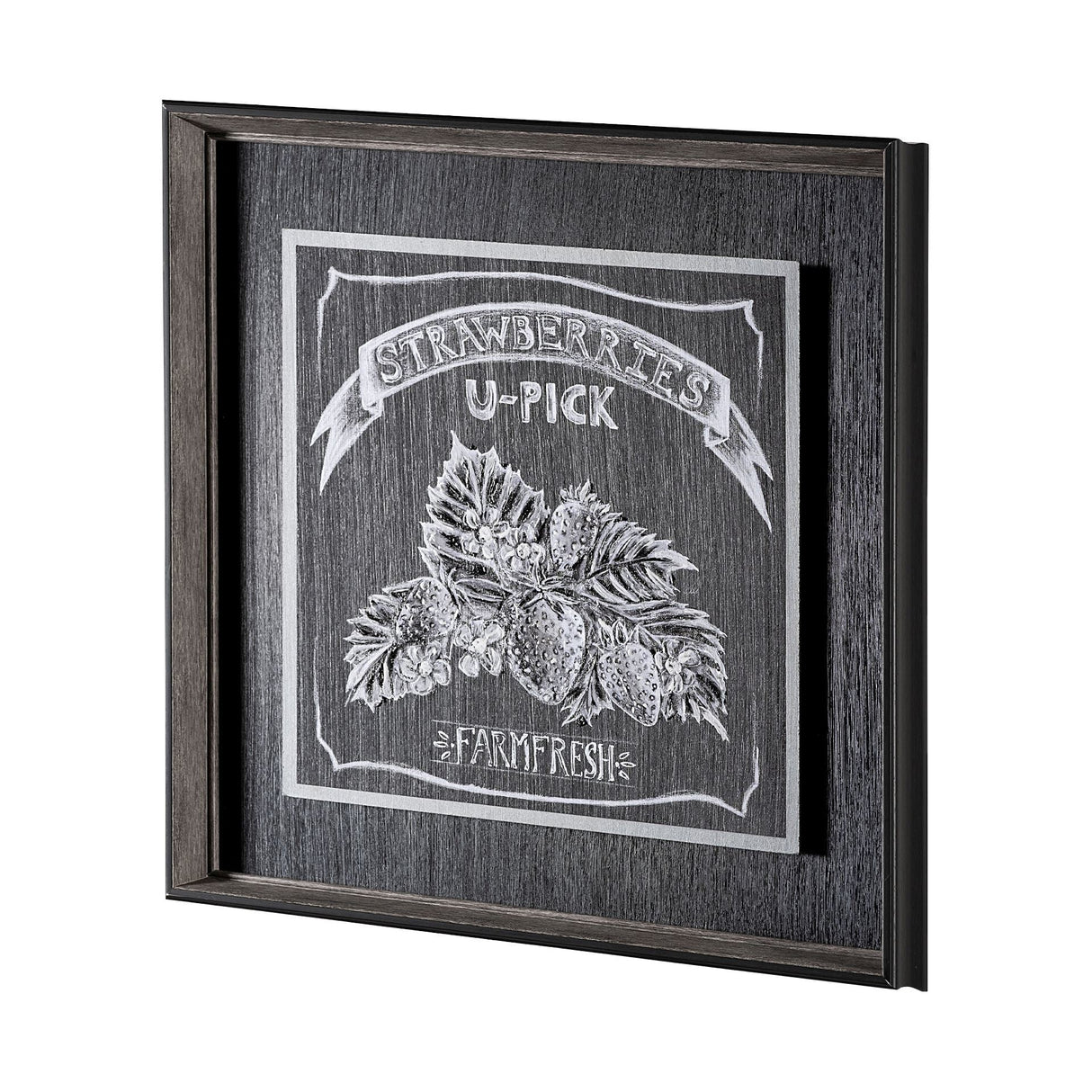 Farm Fresh Strawberries by Mercana Studio a Hand Embellished Textured Framed Art Print by Mercana at Eve Furniture