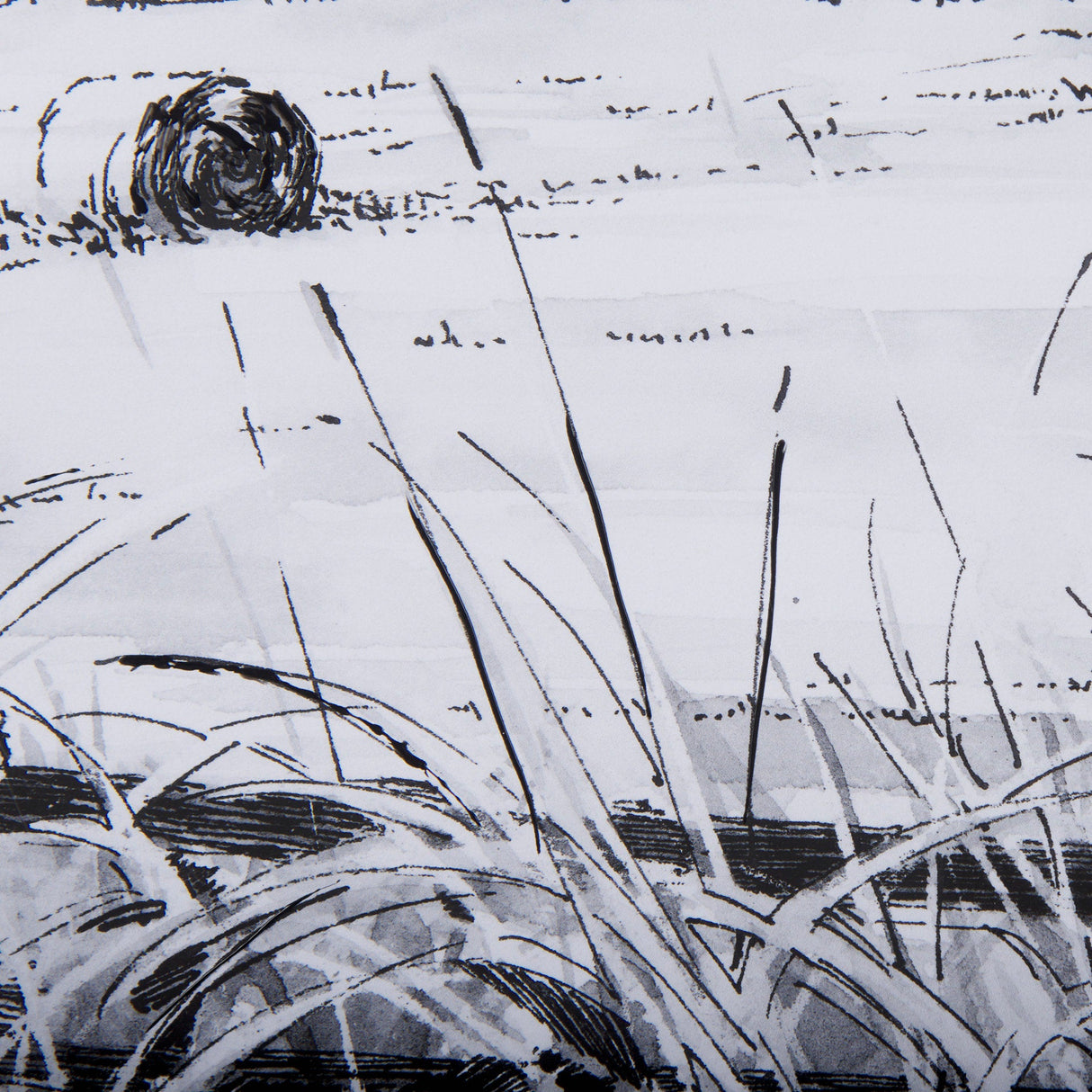 Farm View II by Mercana Studio a Hand Embellished Textured Framed Art Print Matted under Glass by Mercana at Eve Furniture