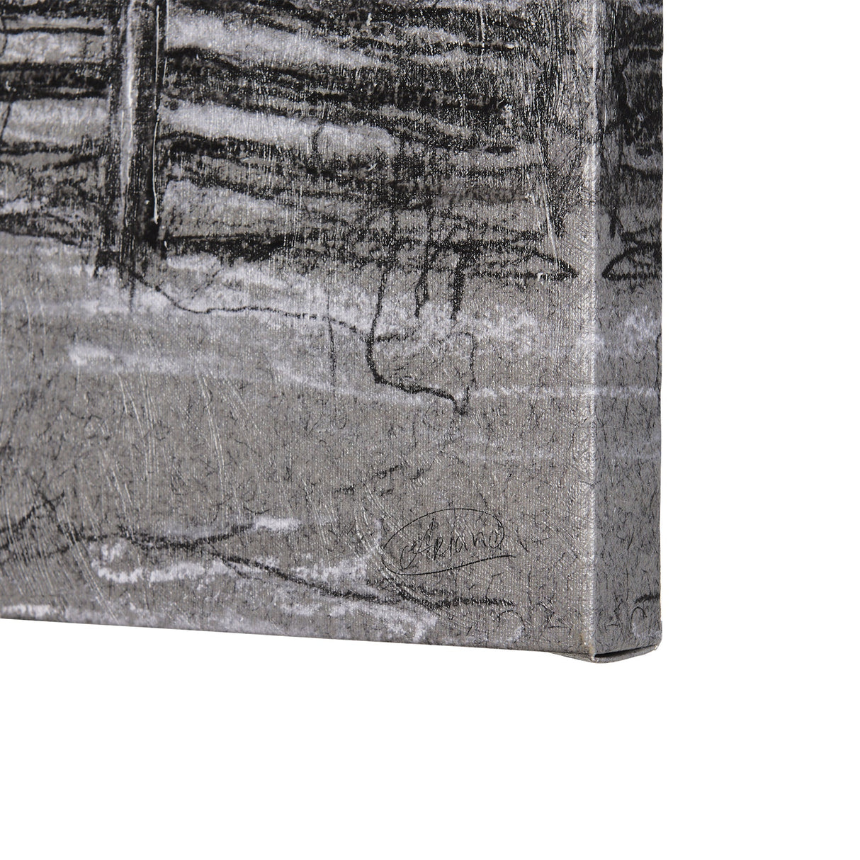 Farm view sketch II by Mercana Studio a Hand Embellished Textured Canvas by Mercana at Eve Furniture