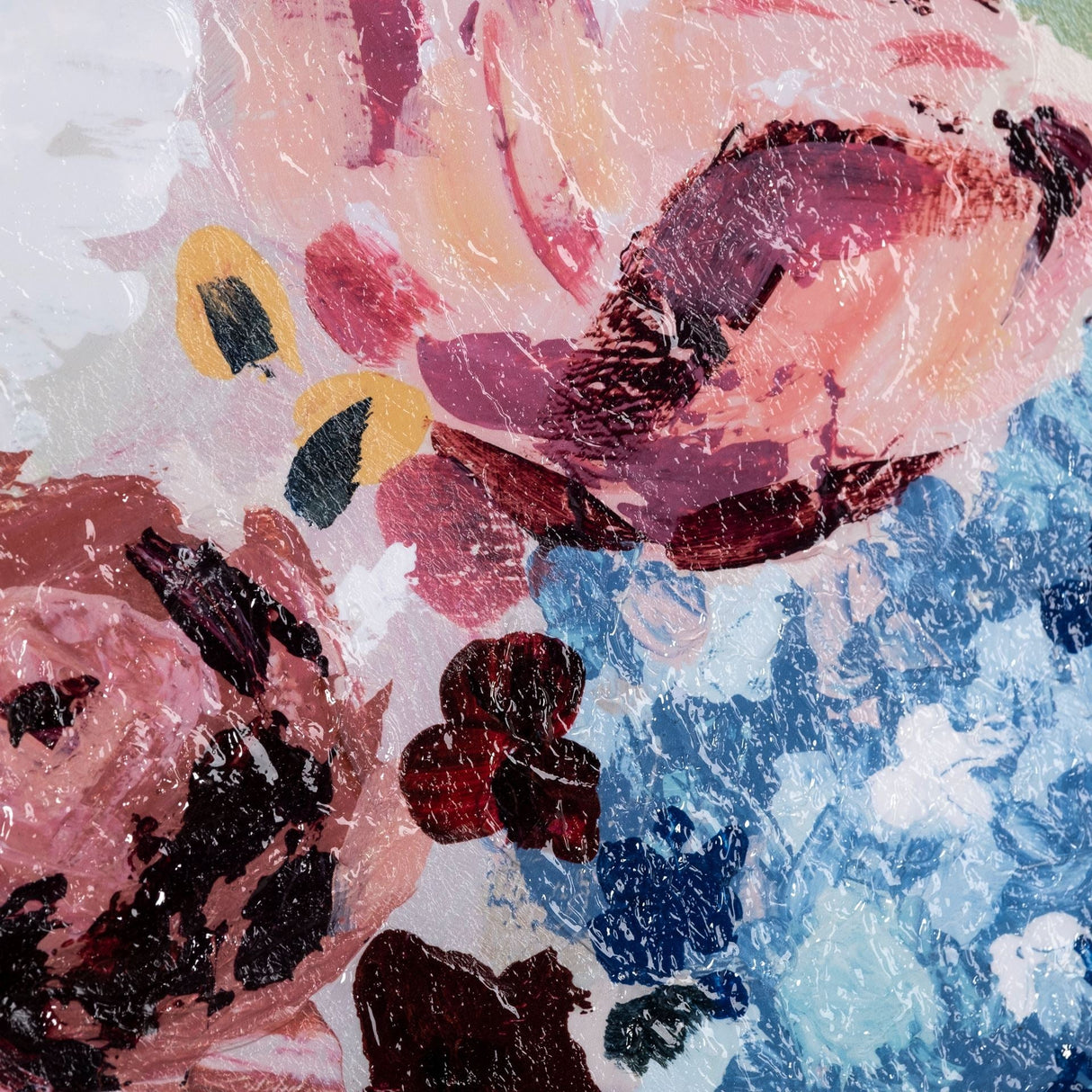 Farmhouse Flowers I by Barbara Fleming a Hand Embellished Textured Framed Art Print by Mercana at Eve Furniture