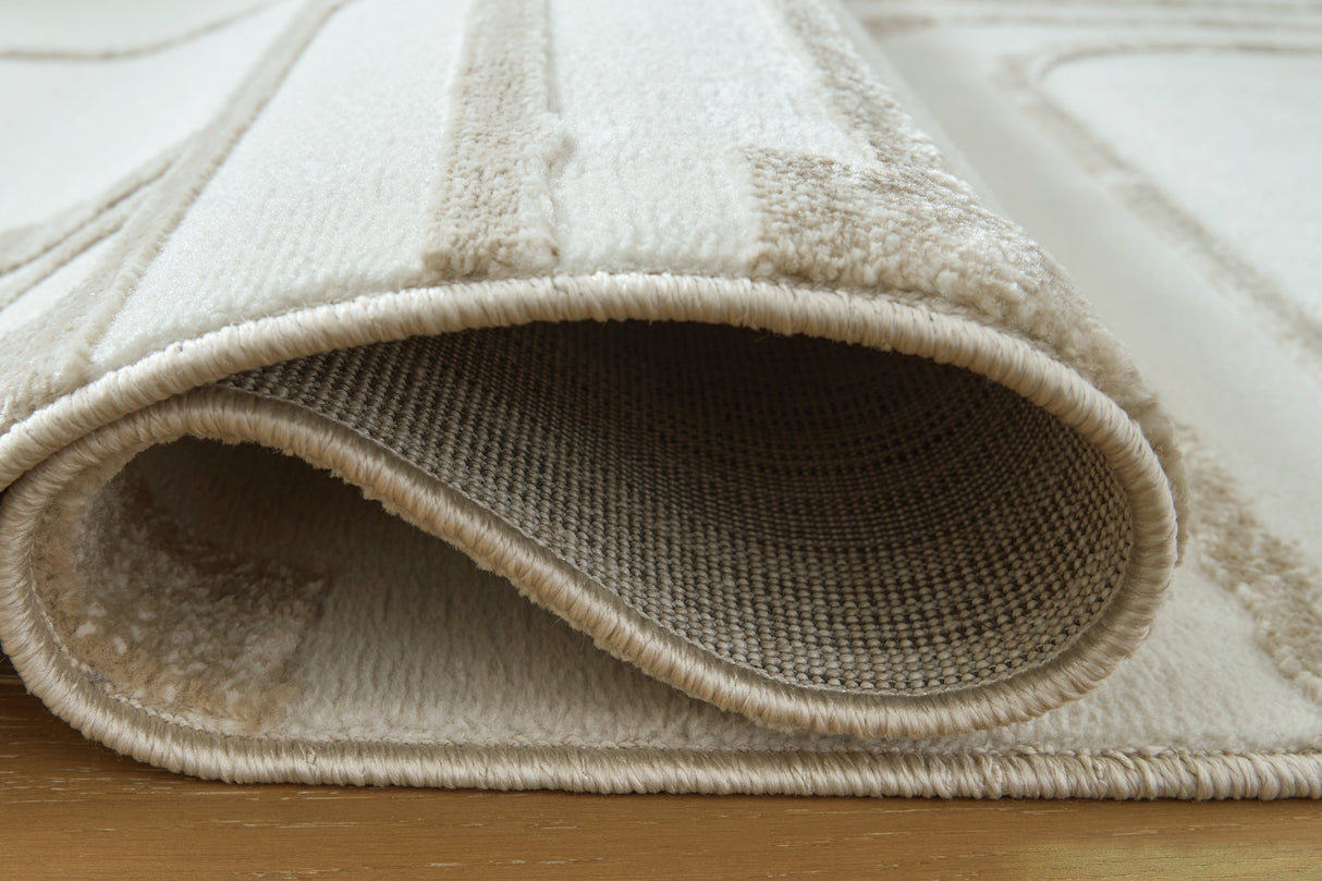 Farongrove Ivory/Beige Medium Rug by Ashley at Eve Furniture