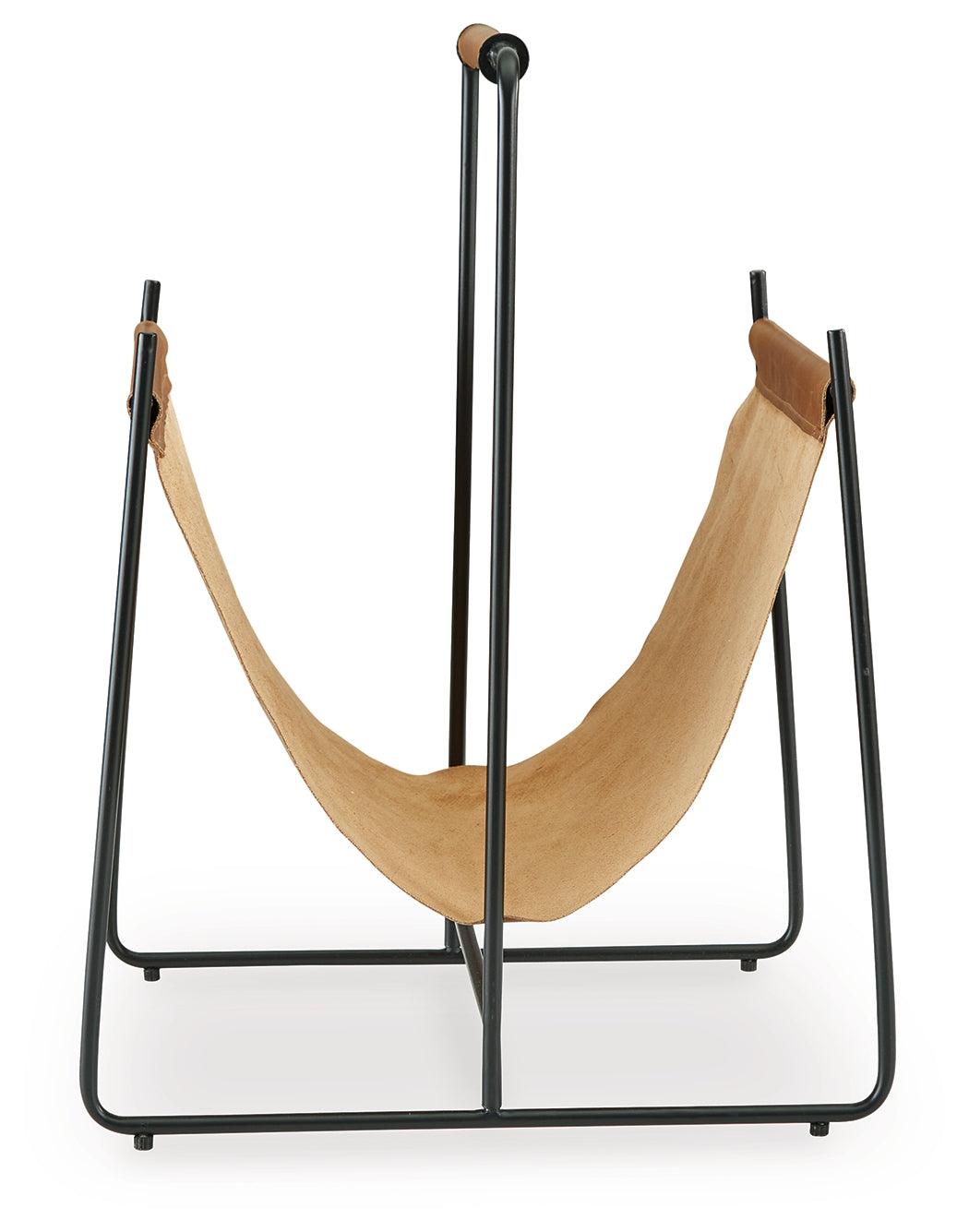 Faronworth Brown/Black Magazine Rack by Ashley at Eve Furniture