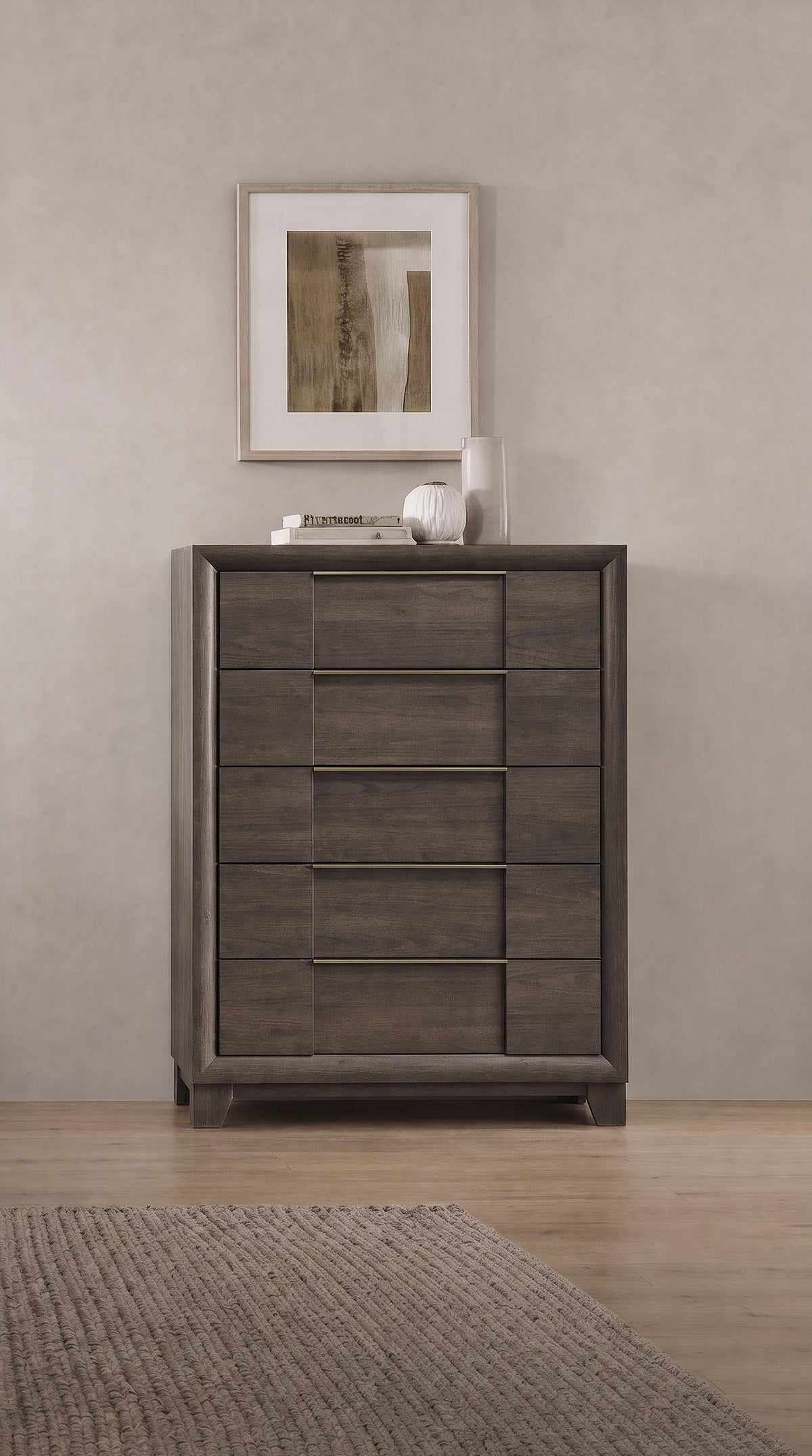 Farre Dark Brown 5-Drawer Chest of Drawers by Coaster at Eve Furniture
