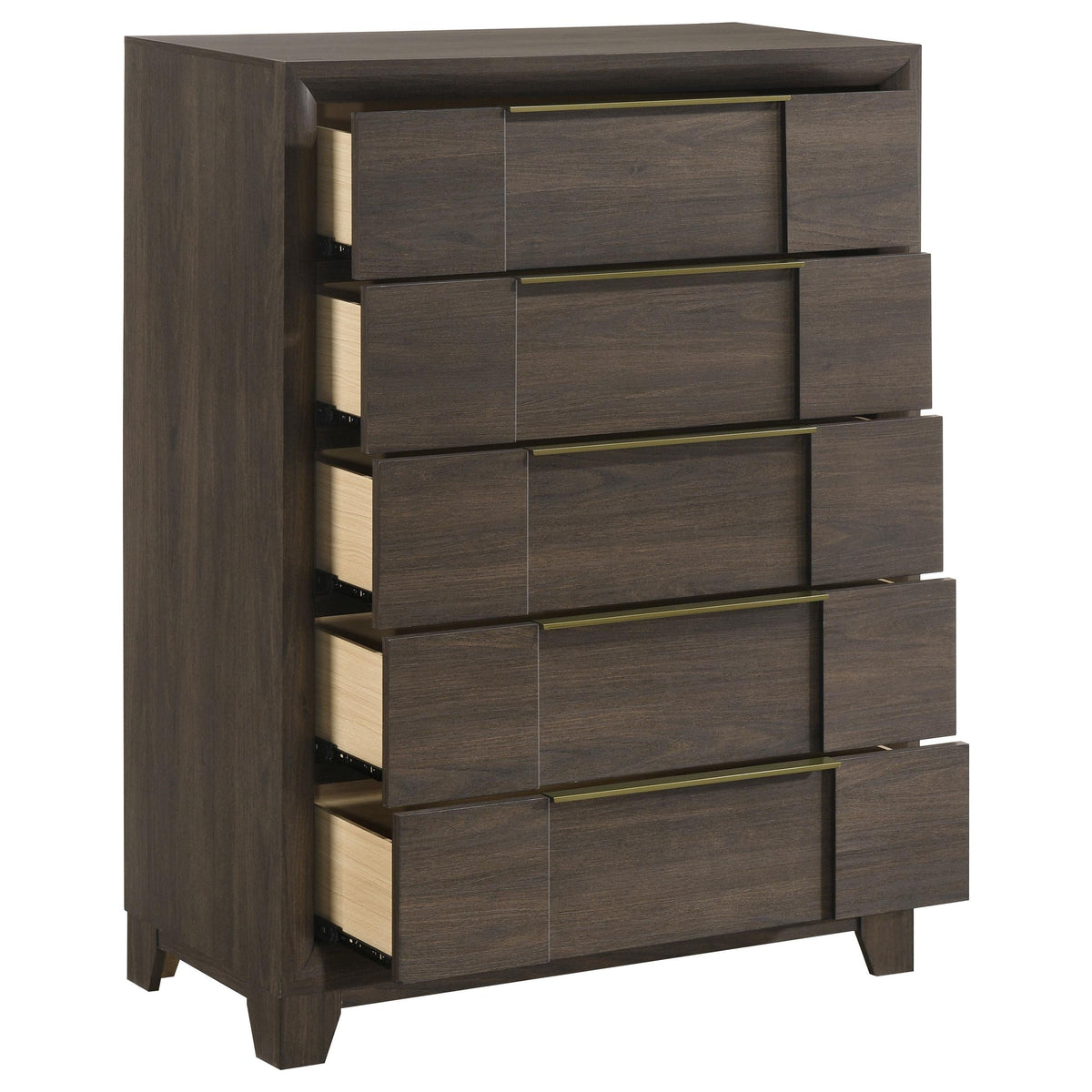 Farre Dark Brown 5-Drawer Chest of Drawers by Coaster at Eve Furniture
