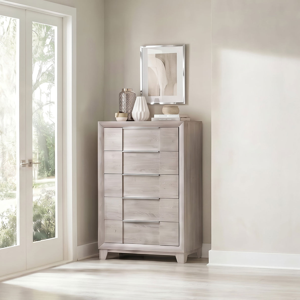 Farre Washed Grey 5-drawer Chest Of Drawers by Coaster at Eve Furniture