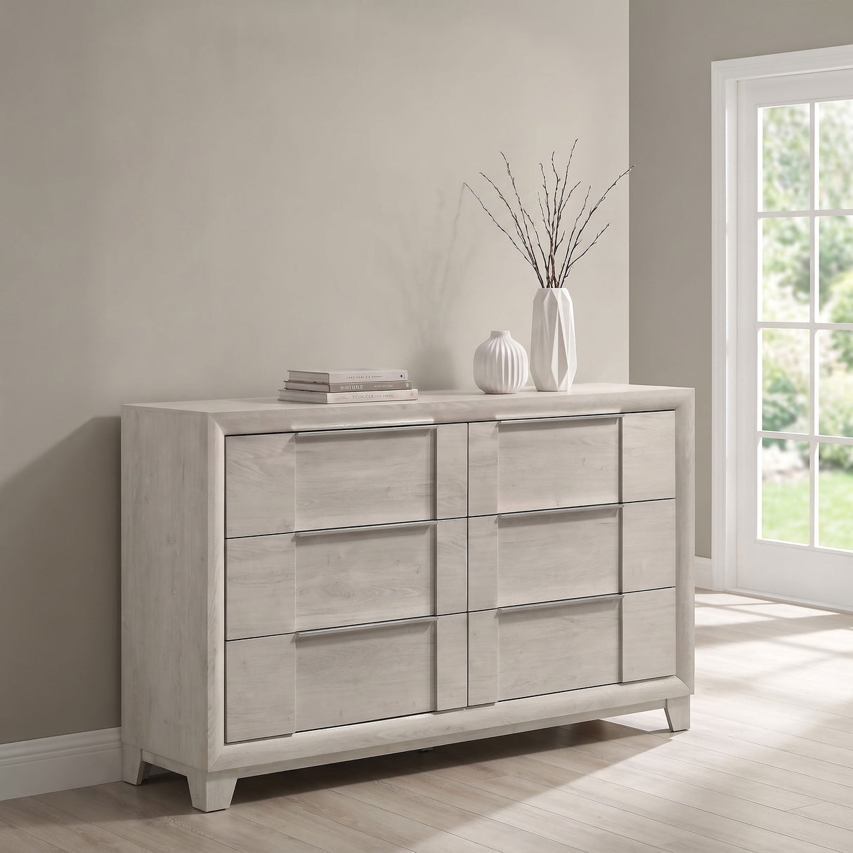 Farre Washed Grey 6-drawer Dresser by Coaster at Eve Furniture
