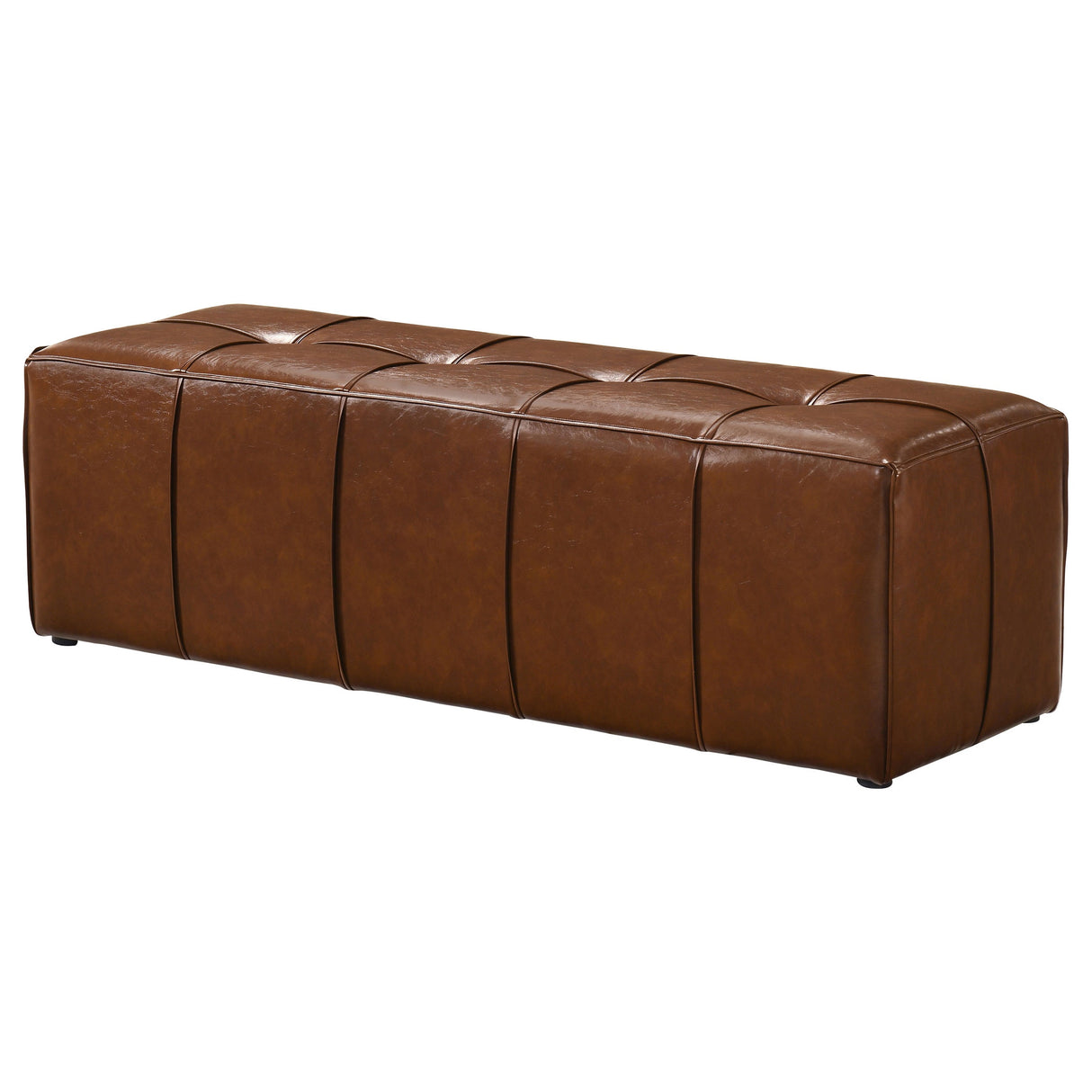 Farrell Brown Leatherette Upholstered Bench by Coaster at Eve Furniture