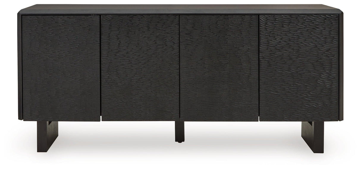 Farrelmore Black Accent Cabinet by Ashley at Eve Furniture