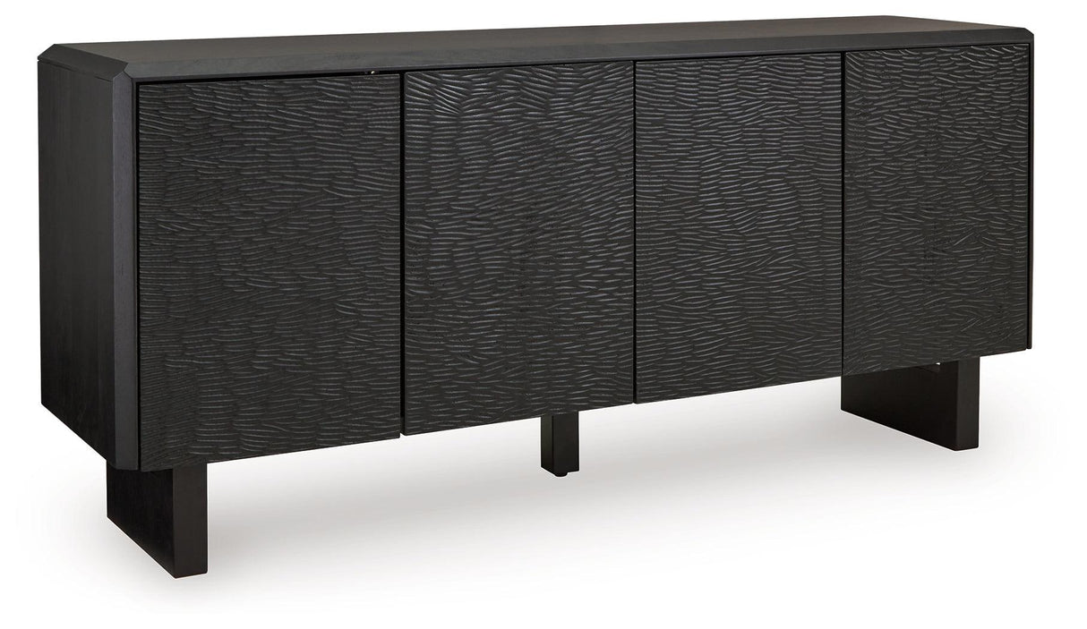 Farrelmore Black Accent Cabinet by Ashley at Eve Furniture