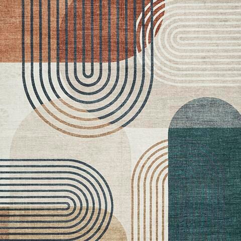 Farrendale Multi Washable Medium Rug by Ashley at Eve Furniture