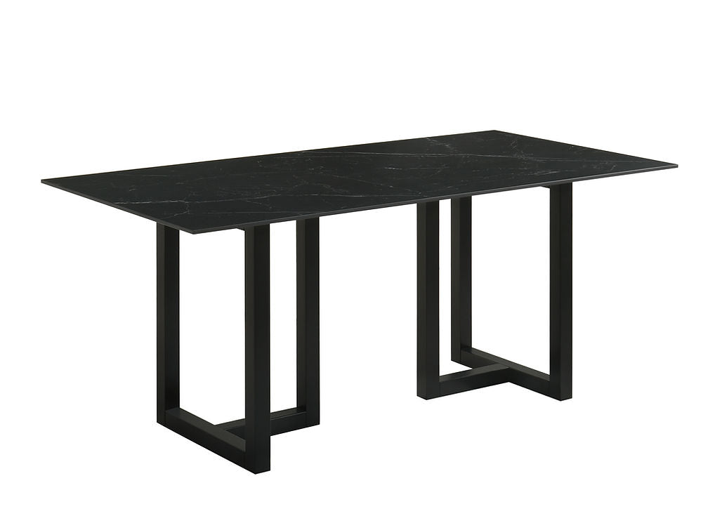 Farrin Black 7-Piece Dining Room Set by New Era Innovations at Eve Furniture