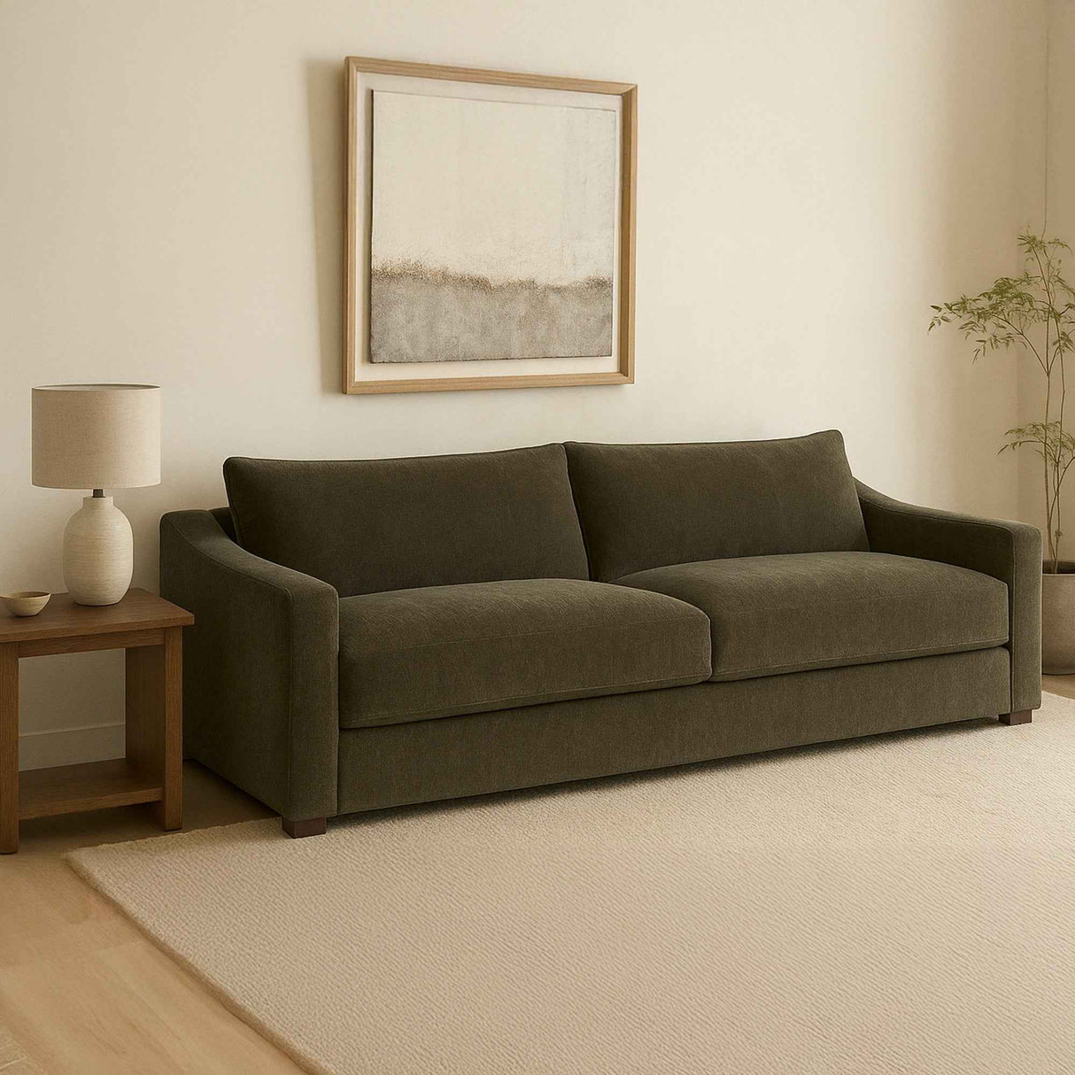 Farrow Cedar Green Sofa by Moe's Home at Eve Furniture