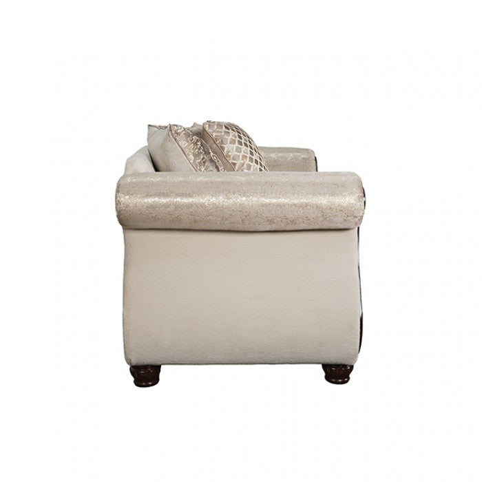 Fasciano Beige Tan Loveseat by Furniture of America at Eve Furniture