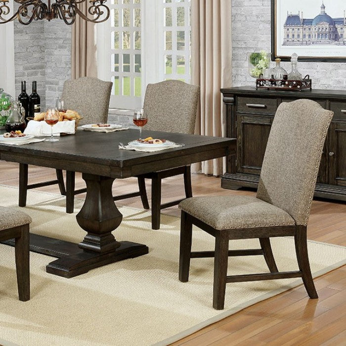 Faulk Espresso/Warm Gray Dining Table by Furniture of America at Eve Furniture