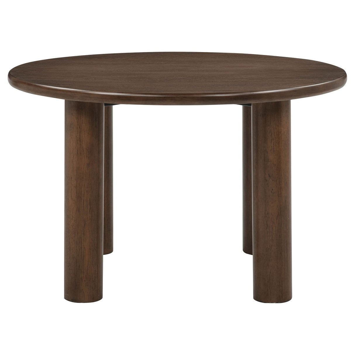 Faulkner Brown Oak 48-inch Round Wood Dining Table by Coaster at Eve Furniture