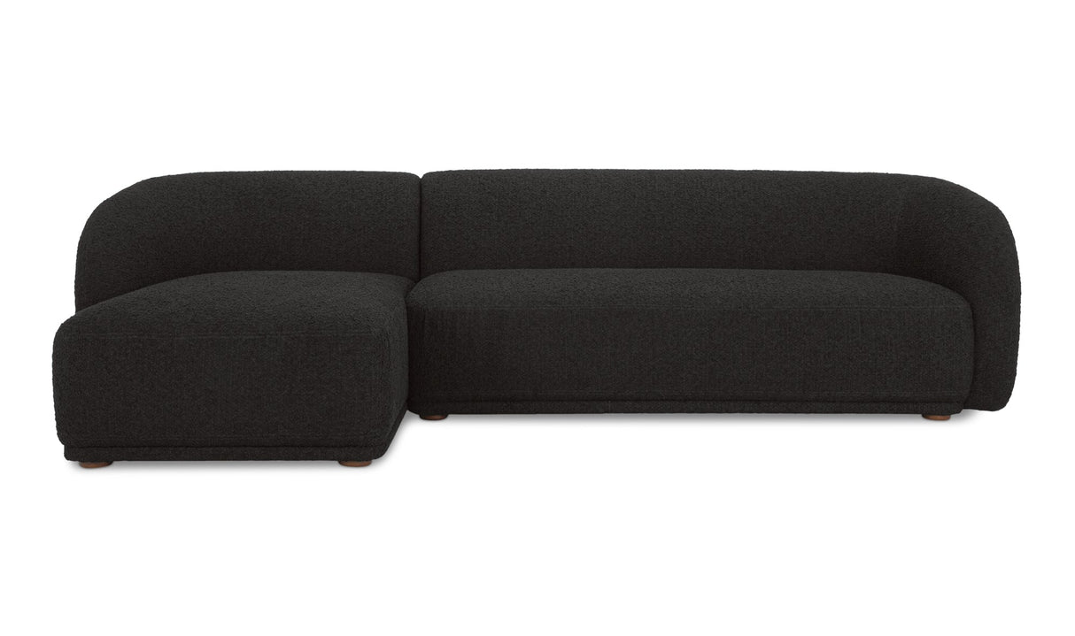 Faye Sectional Black Boucle by Moe's Home at Eve Furniture
