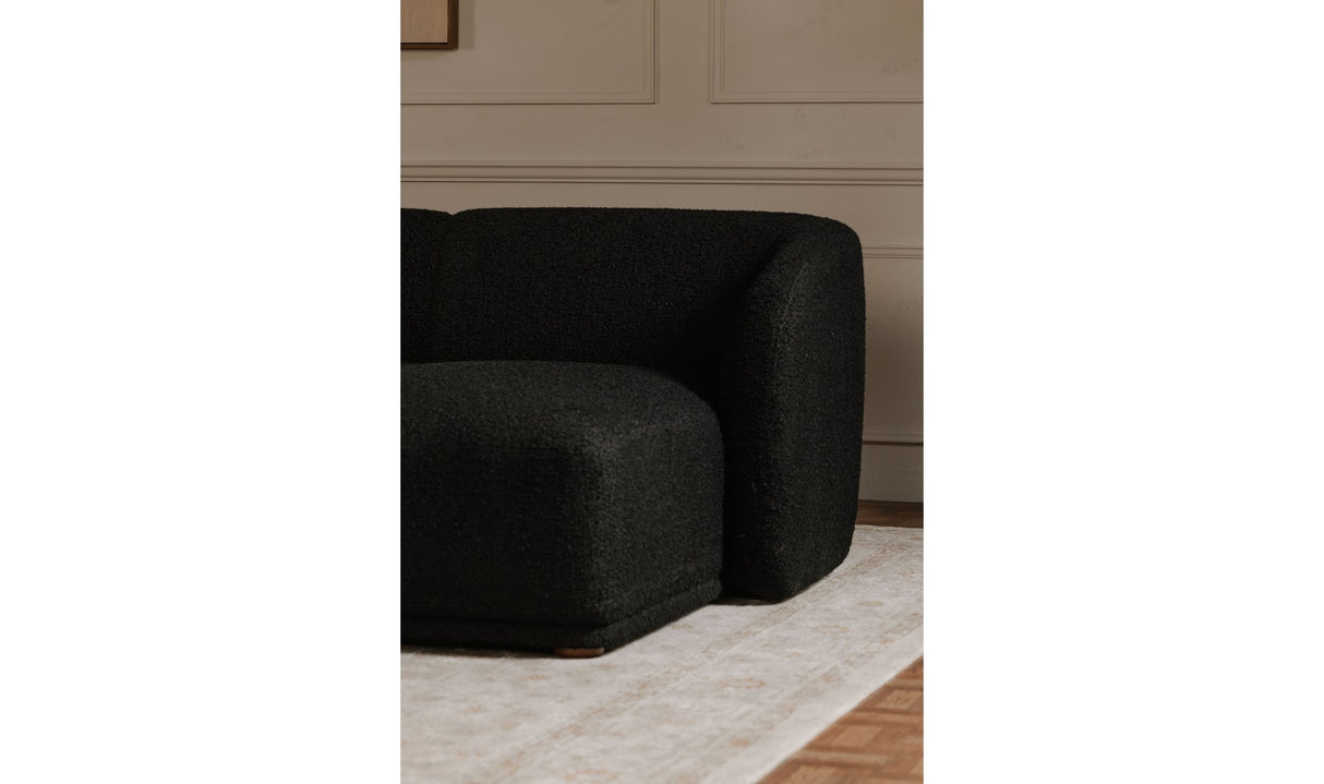 Faye Sectional Black Boucle by Moe's Home at Eve Furniture