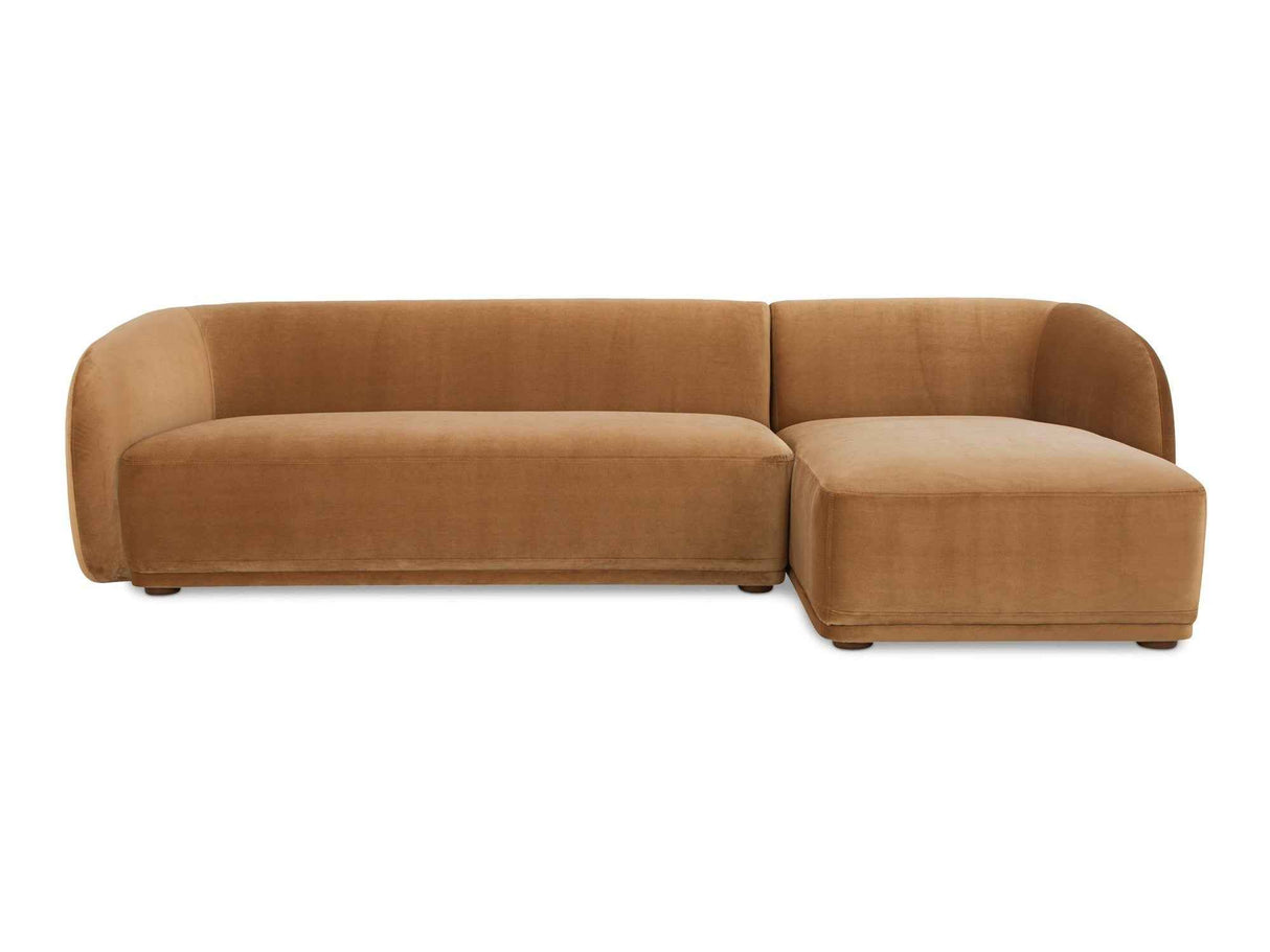 Faye Tan Faux Mohair Right Sectional