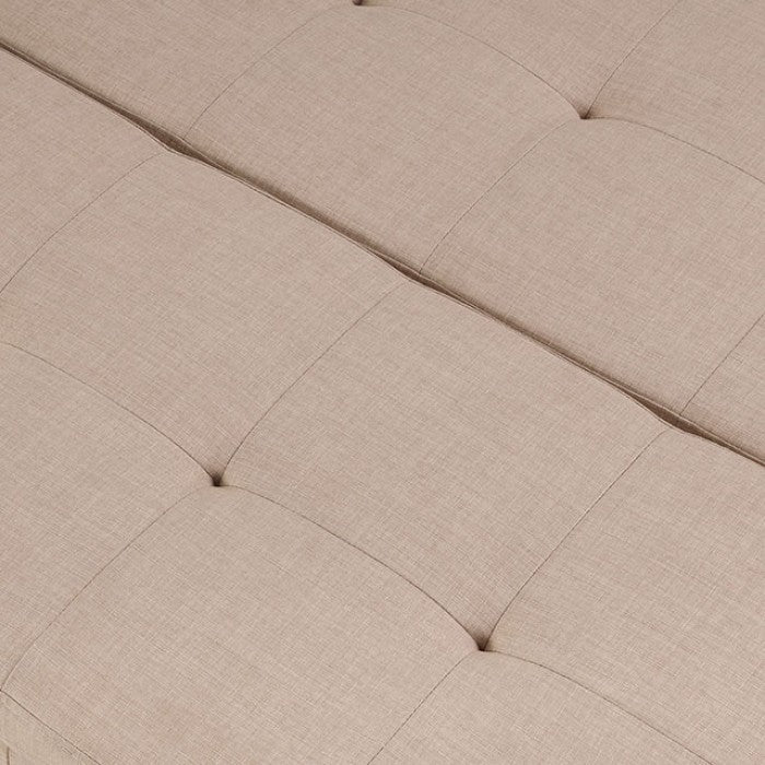 Fazio Beige Ottoman by Furniture of America at Eve Furniture