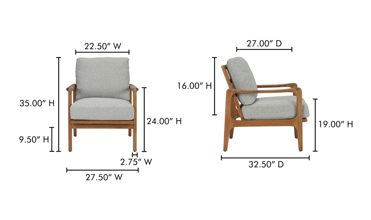 Fearne Accent Chair by Moe's Home at Eve Furniture