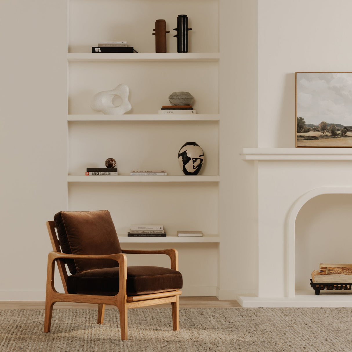 Fearne Dark Brown Accent Chair by MOES at Eve Furniture