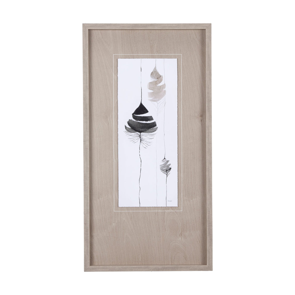 Feather Collection by Mercana Studio a Hand Embellished Textured Framed Art Print Matted under Glass by Mercana at Eve Furniture