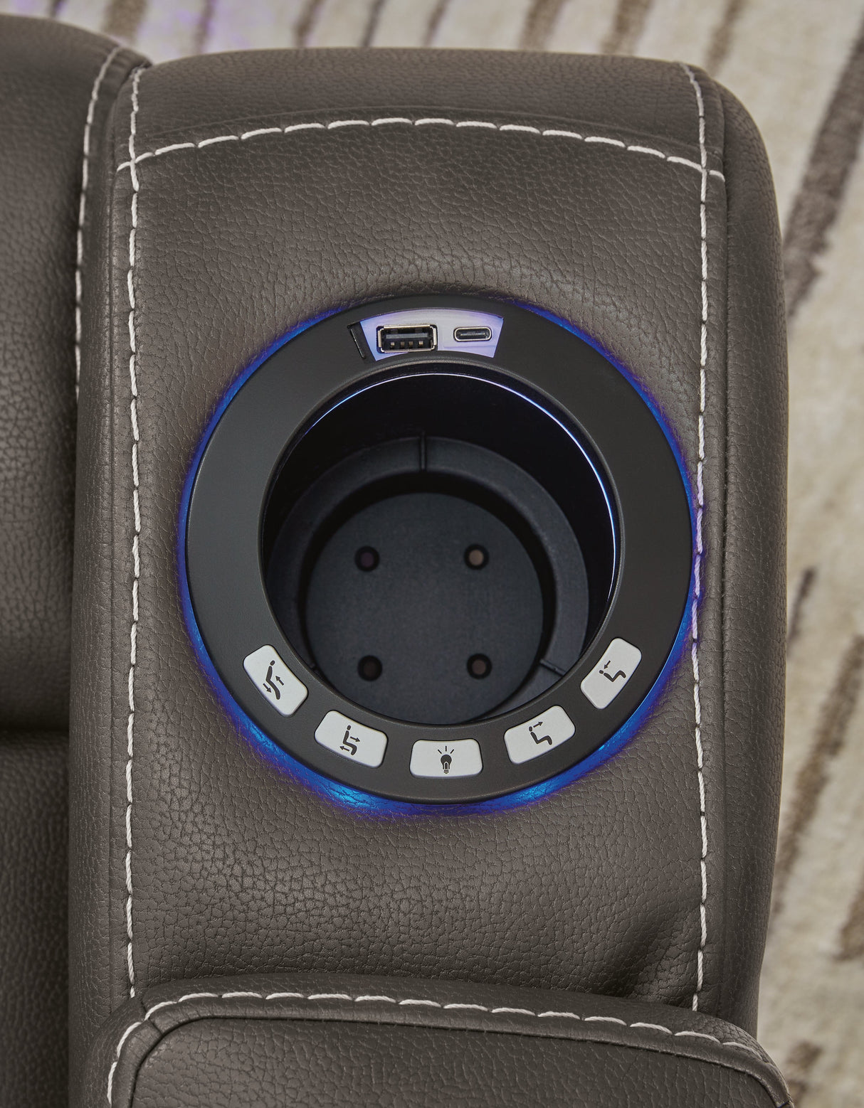 Feazada Shadow Power Recliner by ASHLEY FURNITURE at Eve Furniture