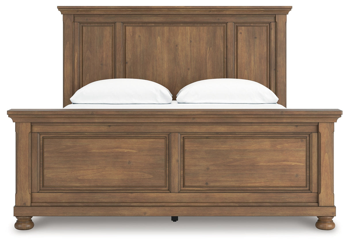 Feddinger Medium Brown California King Panel Bed by Ashley at Eve Furniture