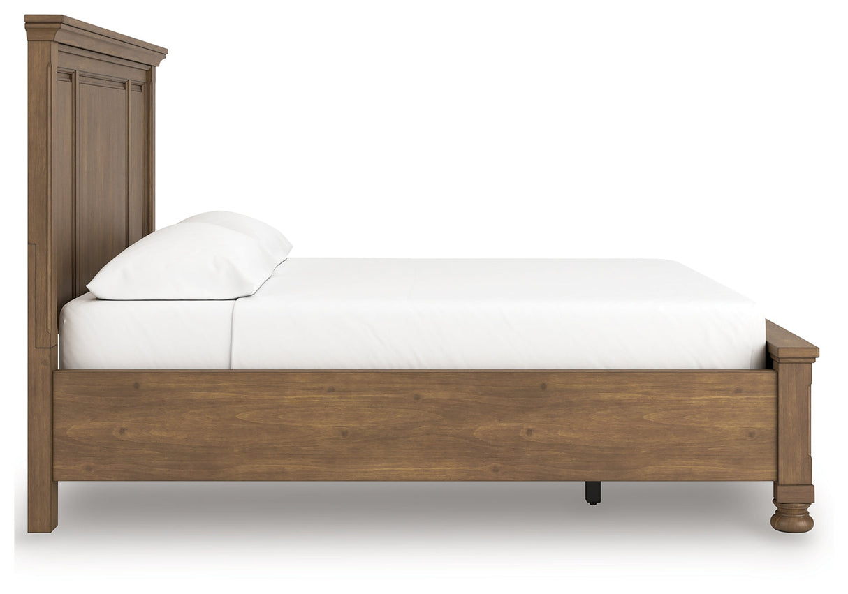 Feddinger Medium Brown California King Panel Storage Bed by Ashley at Eve Furniture