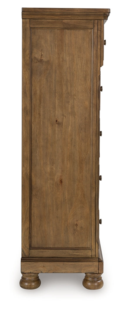 Feddinger Medium Brown Chest of Drawers by Ashley at Eve Furniture