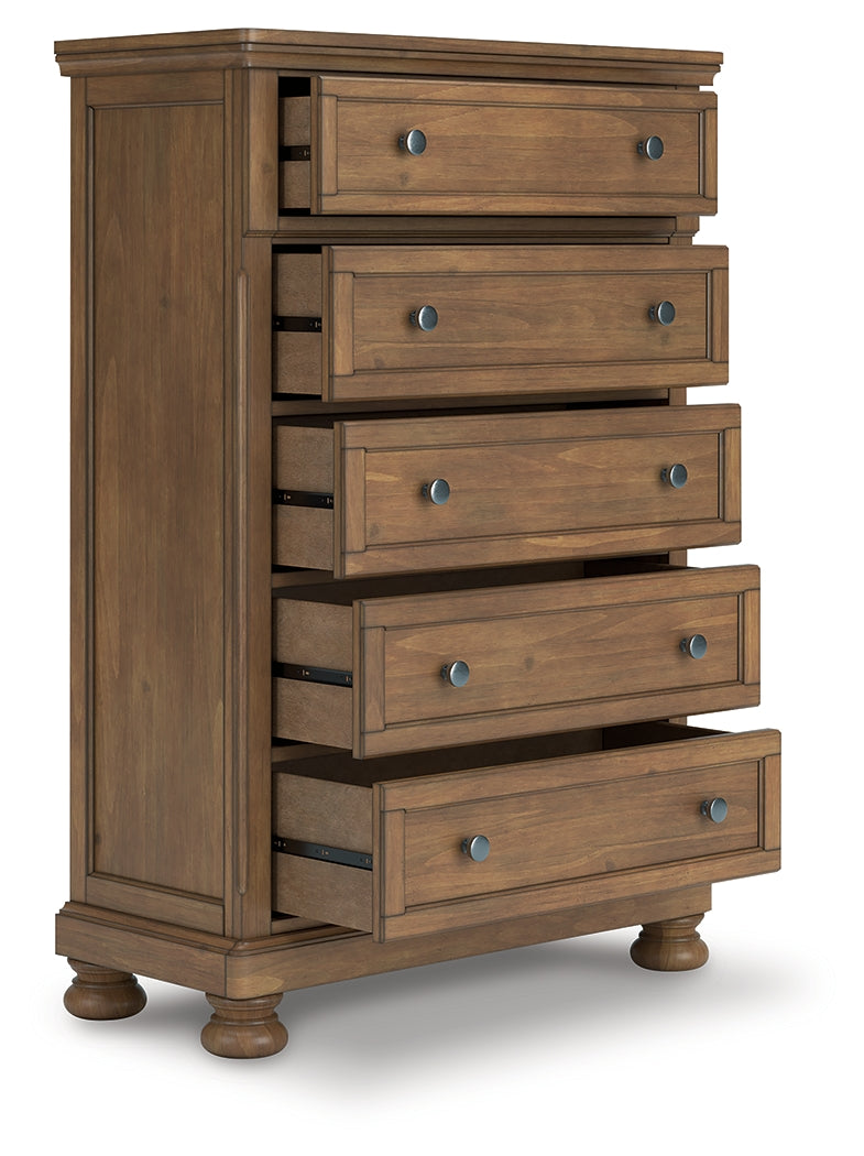 Feddinger Medium Brown Chest of Drawers by Ashley at Eve Furniture