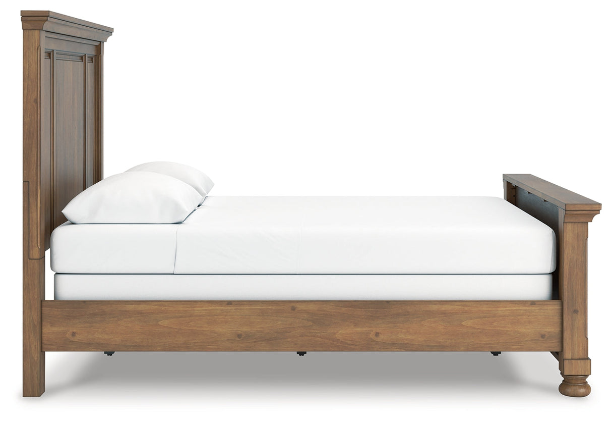 Feddinger Medium Brown Queen Panel Bed by Ashley at Eve Furniture